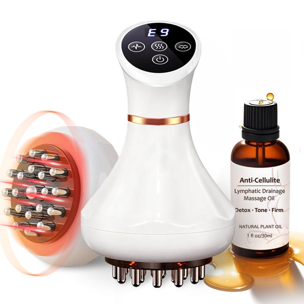 FASCITONE lymphatic drainage massager front view for convenient at-home relief and spa-like sessions.
