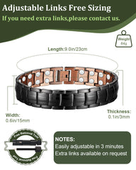 Fashtour copper bracelet sizing tool included for a precise fit