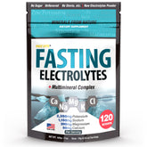 FAST LYTE bottle with label showcases a sugar free electrolyte option for fasting