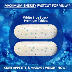 FASTCUT Diet Pills bottle profile highlighting compact packaging for travel.
