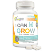 Fawelo I Can Grow Day-Time bottle front showcasing a daily growth support vitamin for kids.