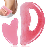 FDKJEJC Guasha para cuerpo en resina natural, favorece drenaje linfático y relajación muscular.