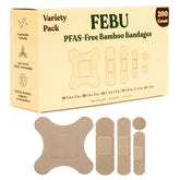 FEBU variety-pack bandages showing multiple sizes for versatile wound care.