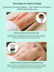 FEEJOY electric cupping kit soothing pulse feature enhances massage comfort.