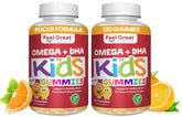 The Feel Great Vitamins Kids DHA Gummies bottle, a tasty daily supplement.