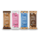 FEEL Kids Protein Bars Minis variety pack hero image showing a colorful, kid-friendly snack