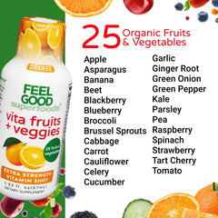 FeelGood orange-flavor immune shot pack image highlights the 10-pack.