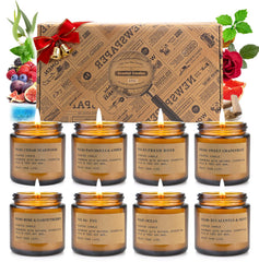 Feibao amber jar candle gift set creates warm ambiance for cozy nights.