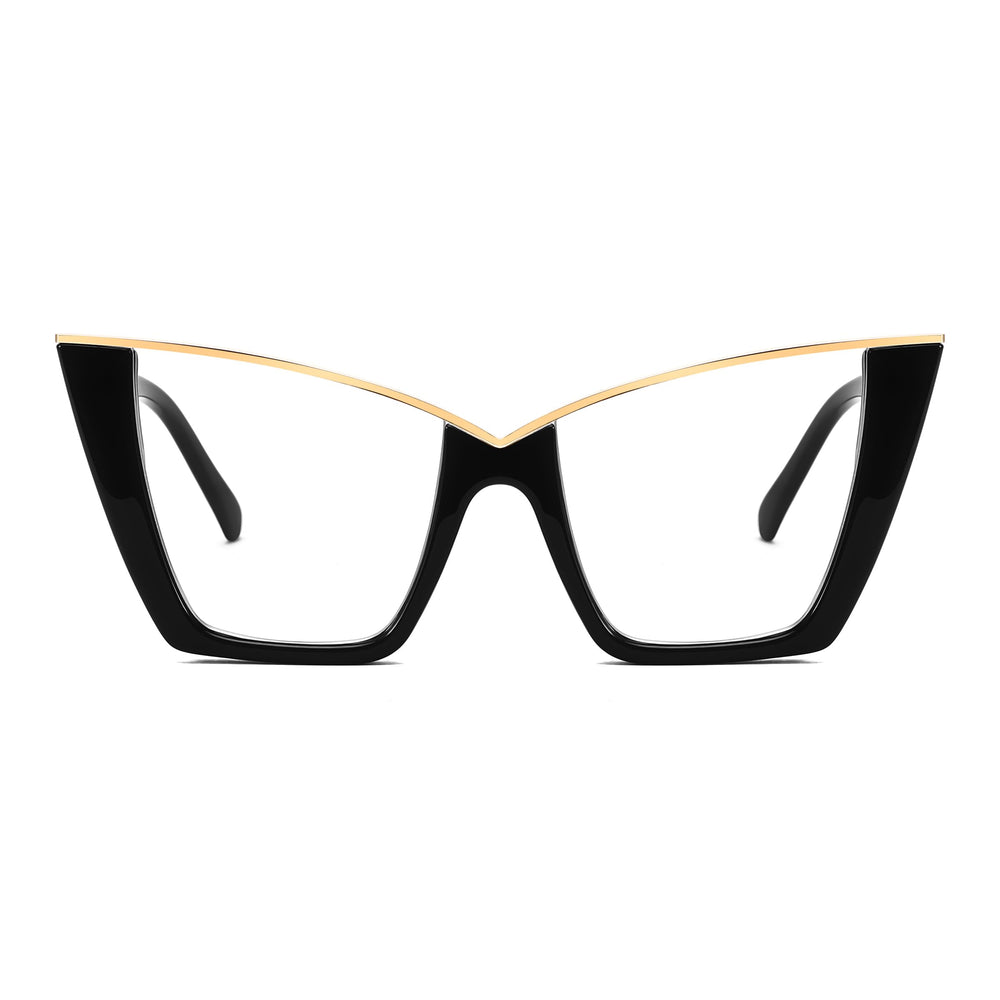 FEISEDY fashion cat eye blue light glasses frame for daily protection against digital strain.