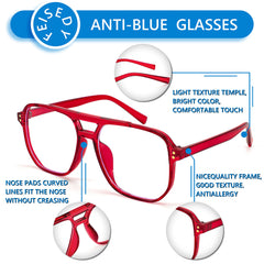 FEISEDY lightweight pilot glasses comfortable for hours of wear