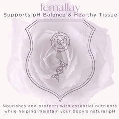 Femallay cocoa butter, jojoba oil, and sea buckthorn provide gentle care.