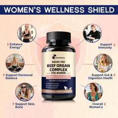 Femmetra Beef Organ Complex liver image emphasizing iron and vitamins.