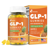 Femmetra GLP-1 gummies bottle front showing sugar-free formula for metabolic support