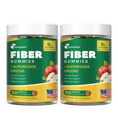 Gomitas Femmetra de fibra prebiótica con sabor manzana para apoyo digestivo diario.