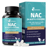 Femmetra NAC capsules 1000mg bottle with label signaling detox and vitality