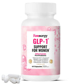 Femnergy GLP-1 support for women bottle displaying capsules to illustrate daily appetite balance.