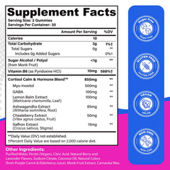 Feoawsnmu cortisol-women gummies berry lavender flavor enhances mood.