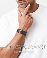 Feraco 3800gauss magnet bracelet closeup reveals strong magnet layout for versatile wear.