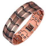Feraco 3X Strength Copper Bracelet front view highlights a bold, masculine design for daily wear.