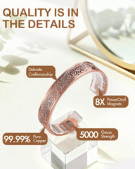 Feraco magnetic bracelet 5000 gauss close-up with visible magnets