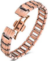 Feraco 5x-strength copper magnetic bracelet close-up highlighting premium copper for daily wear