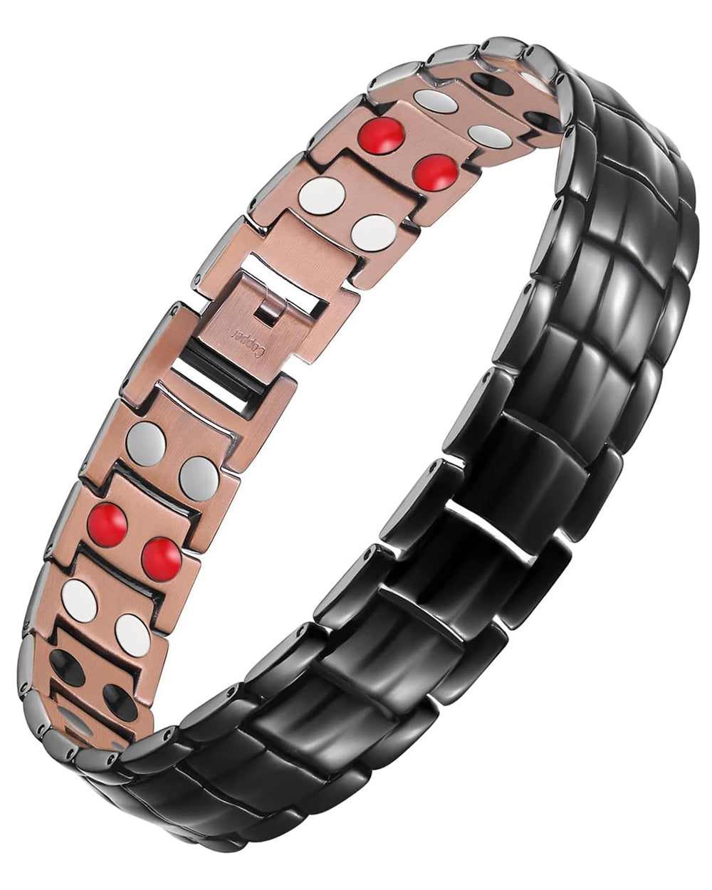 Feraco copper bracelet for men close-up of solid copper finish for daily wear