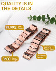 Feraco Copper Bracelet folding clasp ensures secure wear and easy removal.