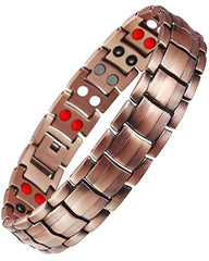 Feraco copper bracelet for men front view shows bold, durable design for daily wear.