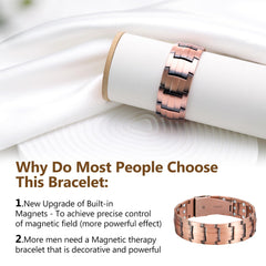 Feraco copper bracelet design detail highlights the elegant pattern.
