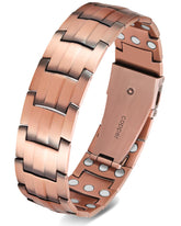 Feraco copper bracelet for men, close view, comfortable daily wear.