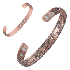 Feraco copper bracelet with plum blossom design for stylish everyday wear.