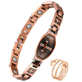 Feraco copper bracelet close-up texture for everyday wear comfort