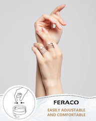 Feraco close-up of adjustable heart-design copper ring