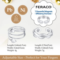 Feraco heart-design copper ring, adjustable size for daily comfort