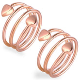 Feraco heart-design copper ring with adjustable fit for everyday elegance.