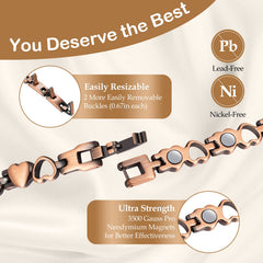 Feraco heart ring set paired with bracelet for a coordinated look