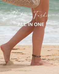 Feraco Magnetic Anklet Womens detail highlights magnets near the ankle for wearability