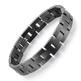 Feraco men's magnetic bracelet in black titanium for daily wear
