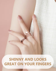 Feraco heart-design copper ring side view showing comfortable wear