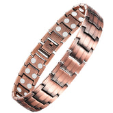 Feraco men's copper bracelet close-up shows pure copper and hypoallergenic surface