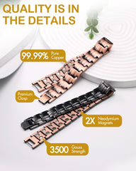 Feraco bracelet with size adjustment tool for easy resizing