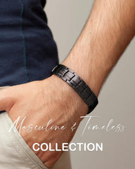 Feraco men's copper bracelet side profile emphasizes masculine design