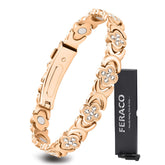 Feraco Pure Copper Bracelet with infinity clover design for timeless style.