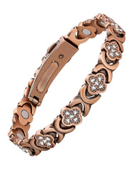 Feraco pure copper bracelet for women showcasing solid copper finish for everyday wear.
