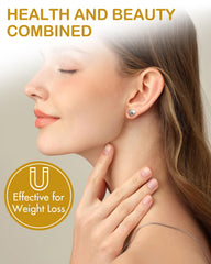 Feraco silver heart-shaped magnetic-earrings, hypoallergenic titanium steel for sensitive ears.
