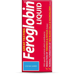 Feroglobin honey and orange flavor close-up with natural ingredients.
