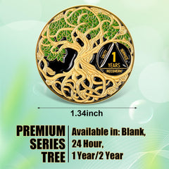 Ferreve coin front engraving featuring a tree symbolizing growth and resilience.