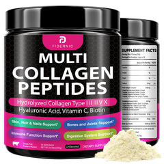 FIDERNIC multi collagen powder unflavored dissolves quickly in drinks for daily beauty support