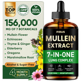 Fidus Mullein Drops bottle with label signaling lung support.