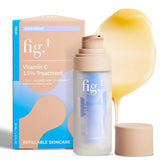 Fig.1 Vitamin C 15% serum bottle showing antioxidant skincare for brighter skin